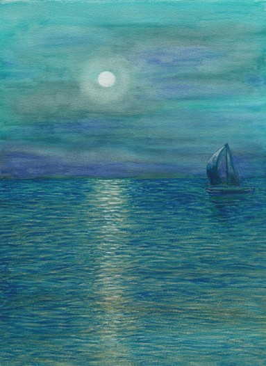 Sailboat in Moonlight
